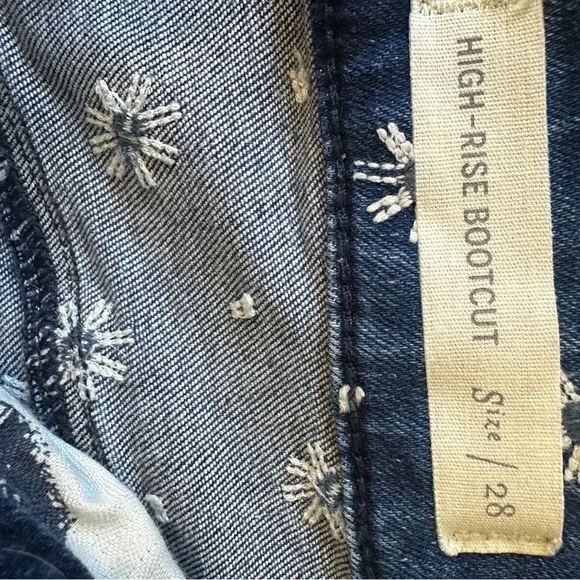 Anthropologie Pilcro Embroidered Ankle Bootcut Jeans - Picture 3 of 5